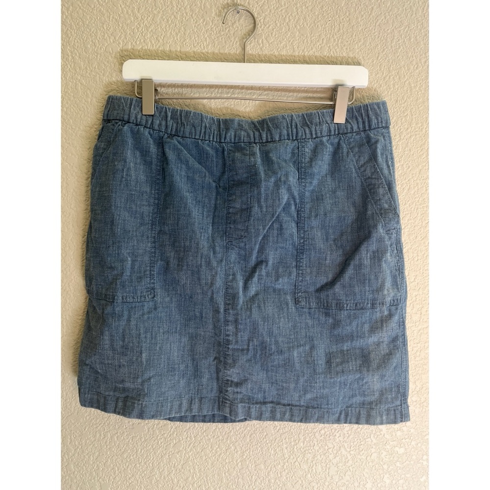 Lands' End Blue Denim skort